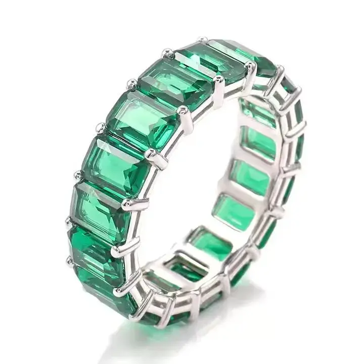 Elegant 925 Sterling Silver Women Emerald Cut Ring — emerald ring