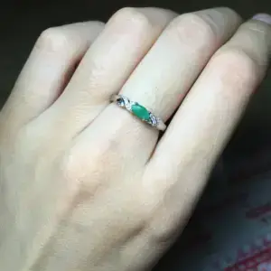 Marquise cut emerald ring — Marquise Shape Natural Emerald Ring Gift For Her